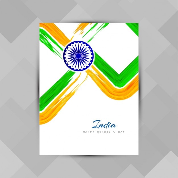 Indiase vlag thema brochure template