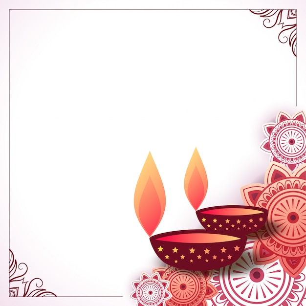 Indische decoratieve gelukkige diwaliachtergrond