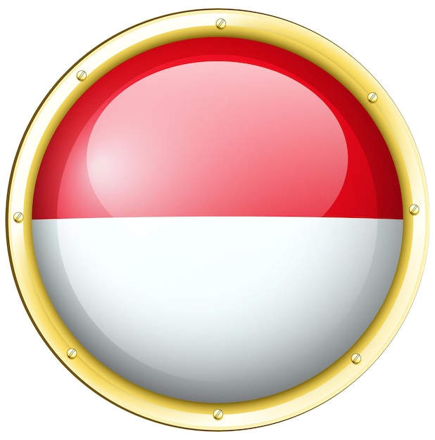 Indonesische vlag in rond frame