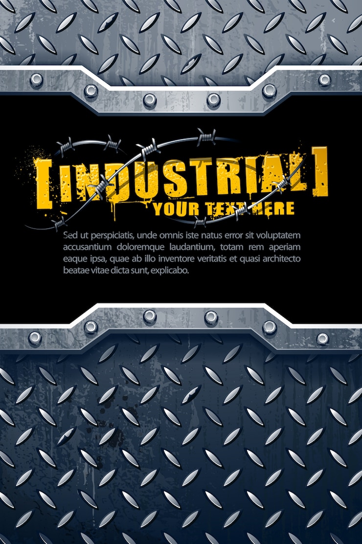 Gratis Vector industriële metalen achtergrond