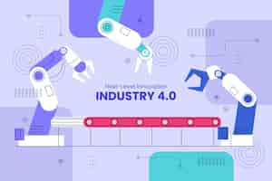 Gratis vector industry 4.0 achtergrondontwerp