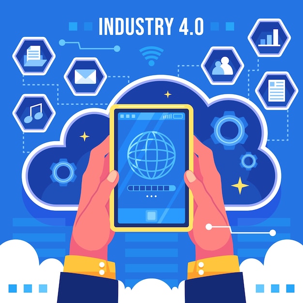 Industry 4.0 illustratieontwerp