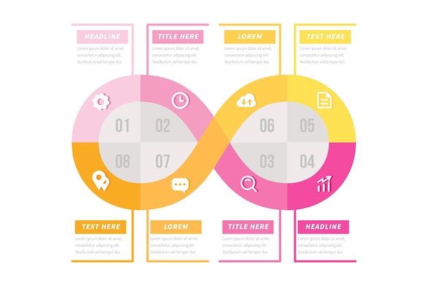 Infinity loop infographic concept