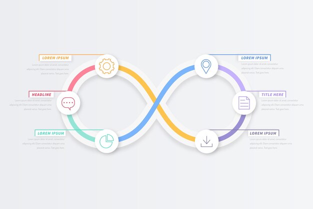 Infinity loop infographic ontwerp