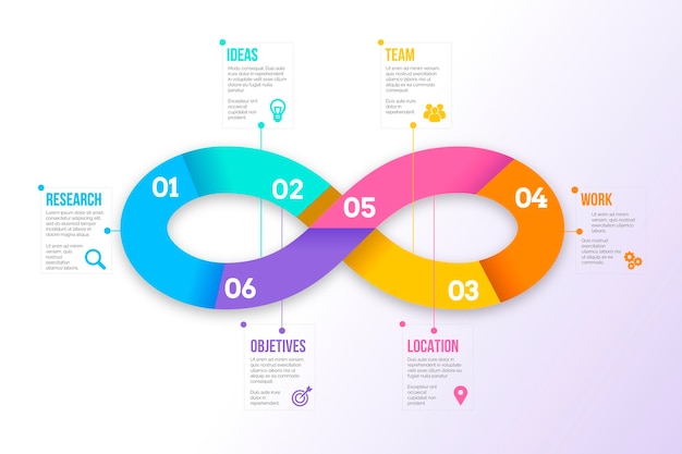 Gratis vector infinity loop infographic