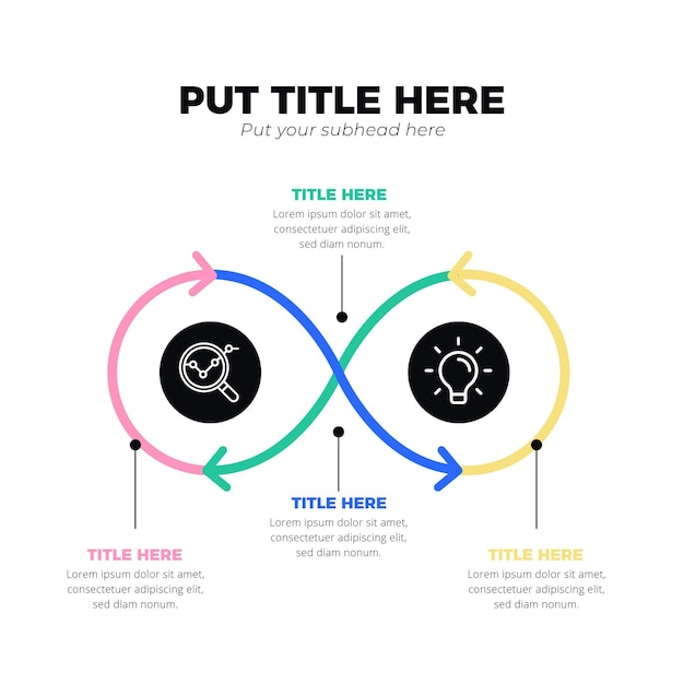 Gratis vector infinity loop infographic