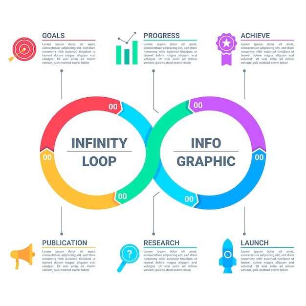 Gratis vector infinity loop infographic