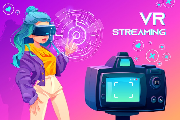 Influencer blogger vr streaming