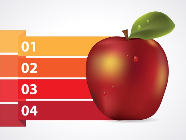 Infografisch sjabloon met appel