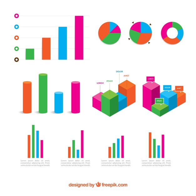 Infografische elementen met leuke stijl