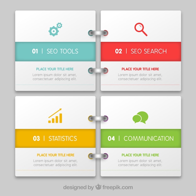 Infographic als een notebook