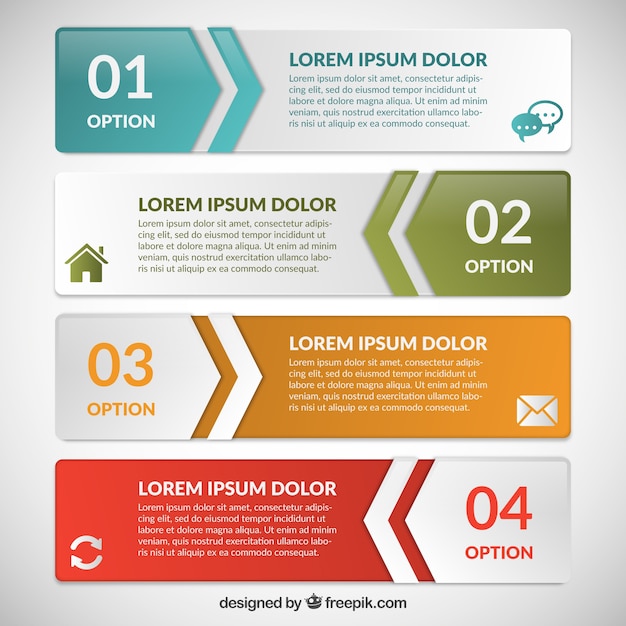 Gratis vector infographic banners template