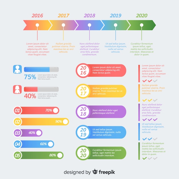 Infographic element collectie plat ontwerp