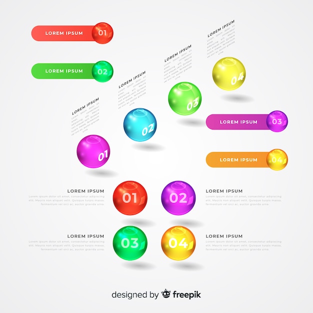 Gratis vector infographic element collectio