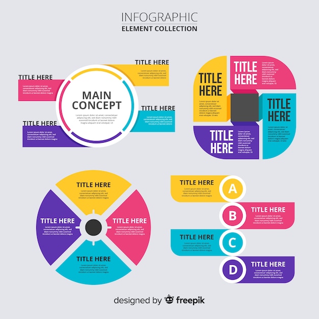 Infographic elementen collectie plat ontwerp