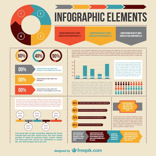 Gratis vector infographic elementen collectie