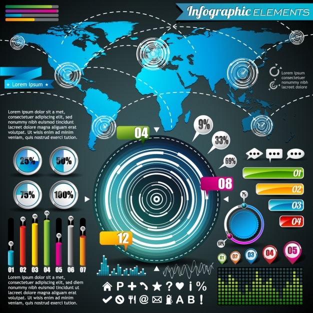 Gratis vector infographic elementen ontwerp