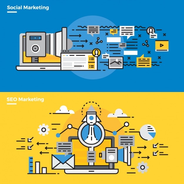 Gratis vector infographic elementen over sociale marketing