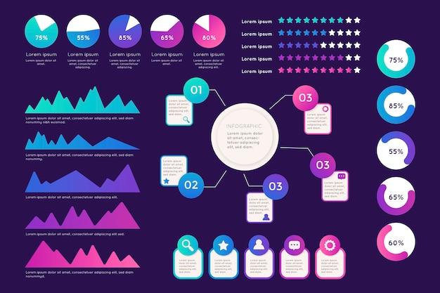 Infographic elementenverzameling