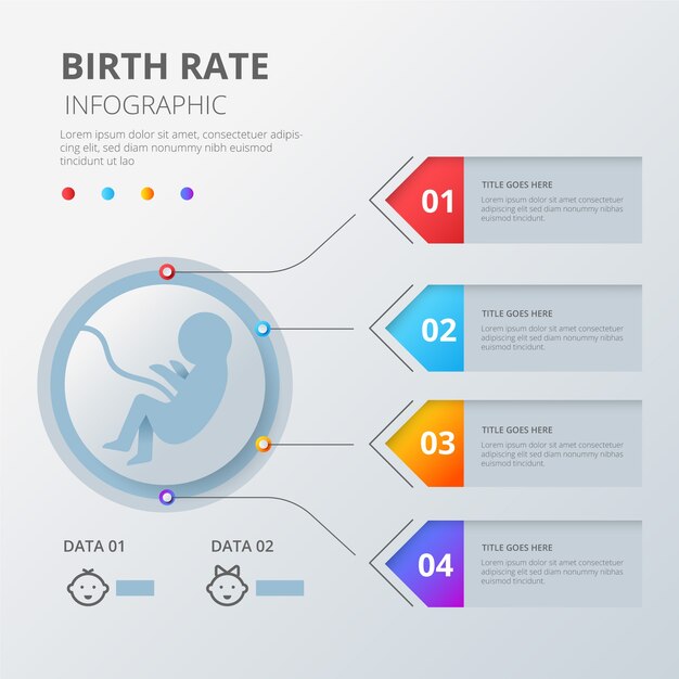 Infographic geboortecijfer informatie