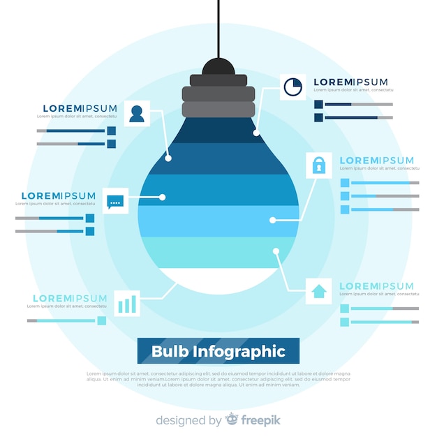 Gratis vector infographic gloeilamp