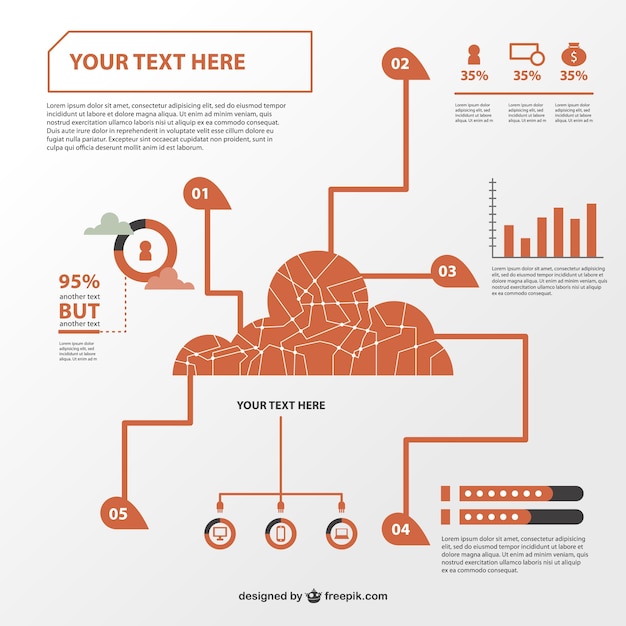 Infographic netwerk gratis vector