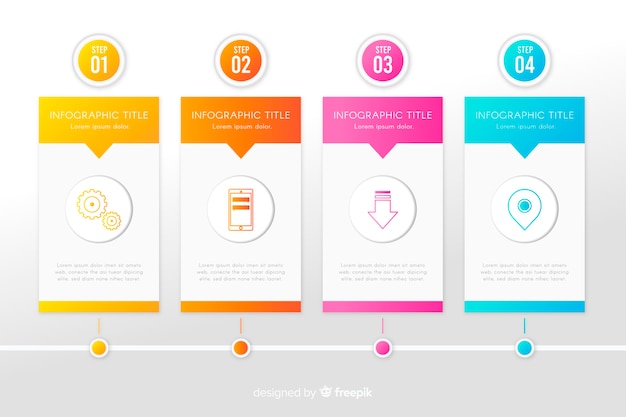 Infographic set groeistappen temlate