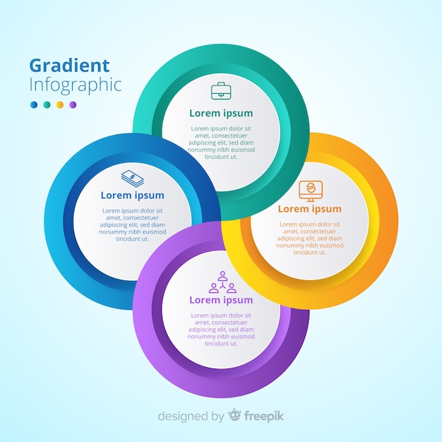 Infographic sjabloon in verloopstijl