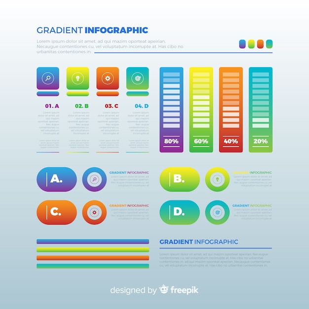 Infographic sjabloon in verloopstijl