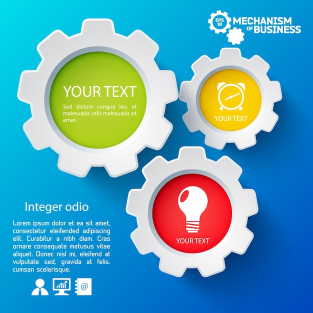 Gratis vector infographic sjabloon met pictogrammen bedrijfs