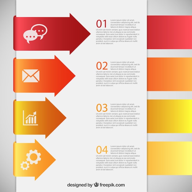 Infographic sjabloon met pijlen