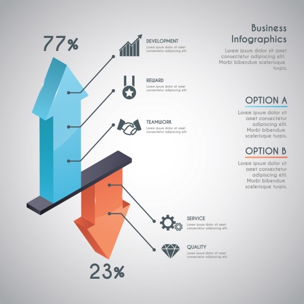 Gratis vector infographic sjabloon ontwerp