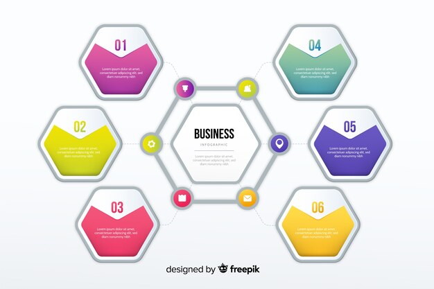 Infographic sjabloon platte verloopontwerp