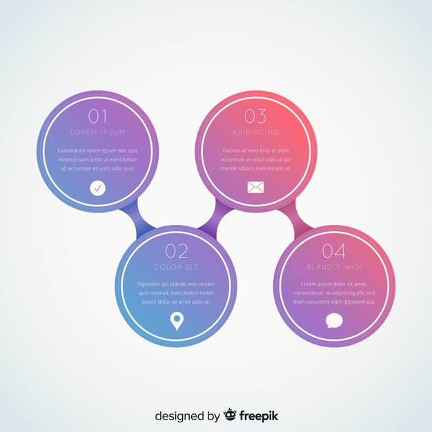 Infographic sjabloon platte verloopontwerp