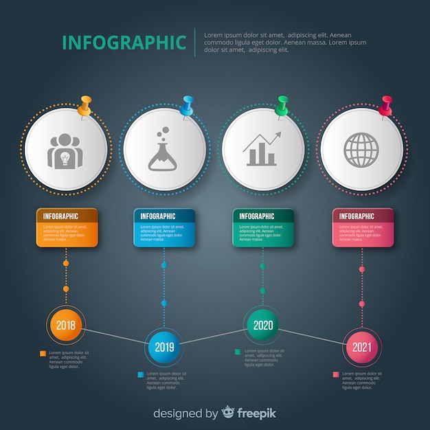 Gratis vector infographic sjabloon