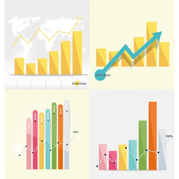 Infographic staafdiagram collectie