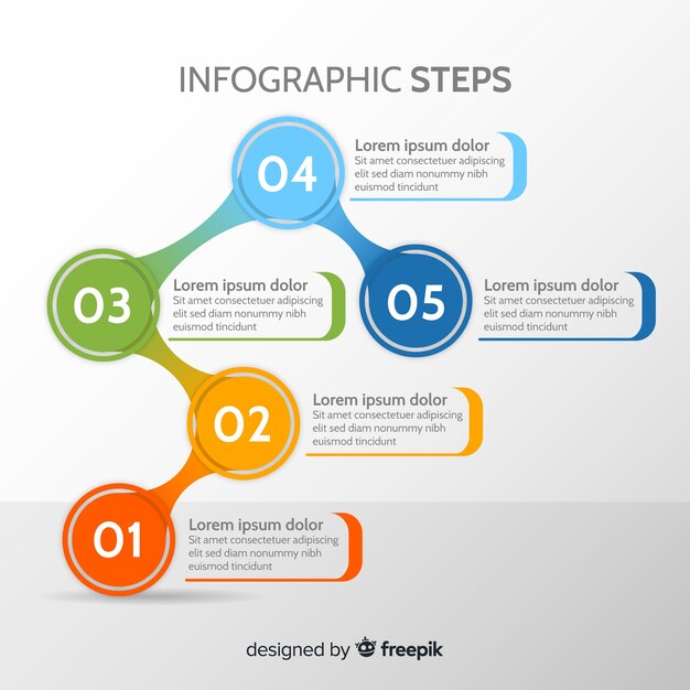 Infographic stappen concept