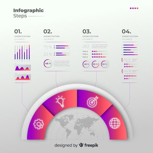 Infographic-stappen