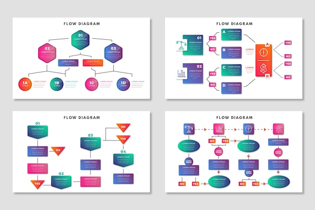 Gratis vector infographic stroomschema