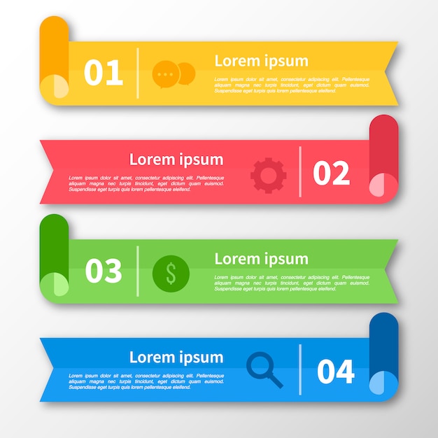 Infographic template banner design