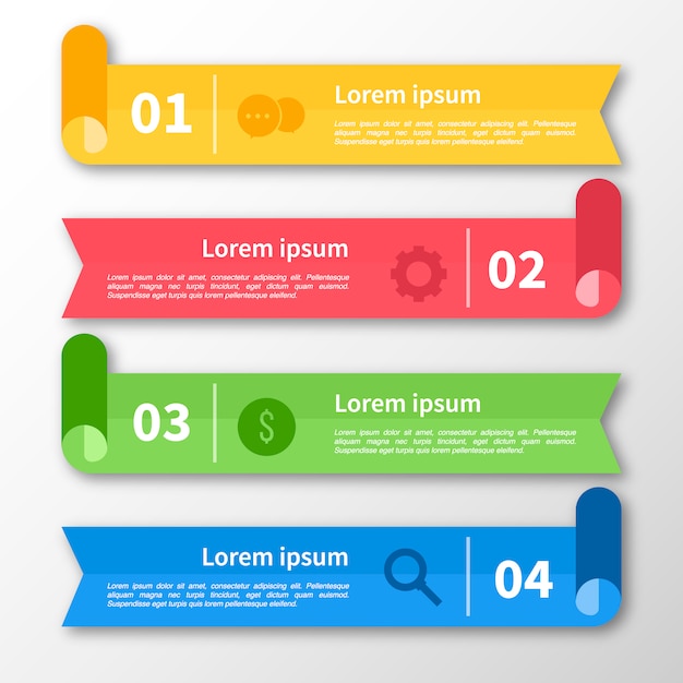 Gratis vector infographic template banner design