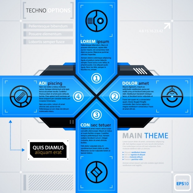 Gratis Vector infographic template design
