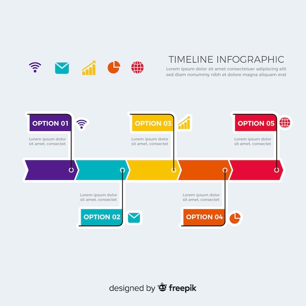 Infographic tijdlijn concept