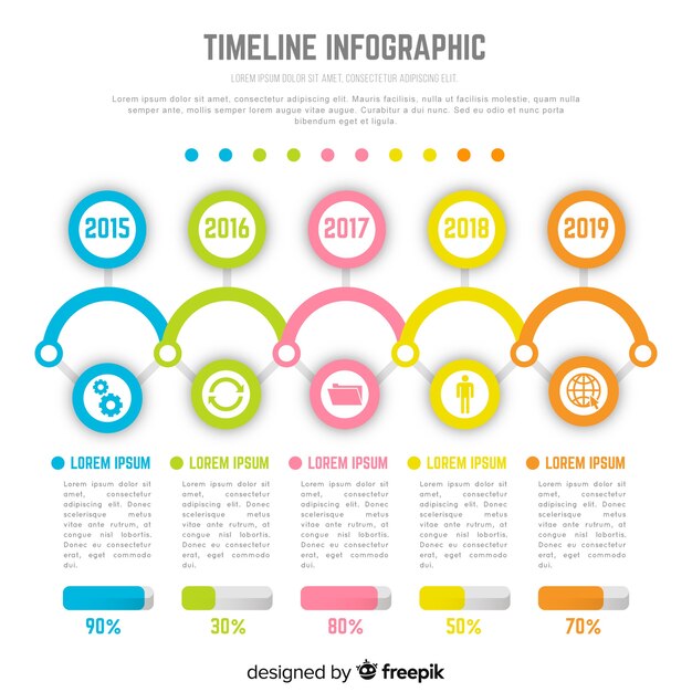 Infographic tijdlijn concept