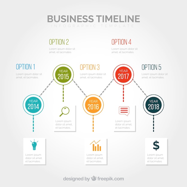 Infographic tijdlijnsjabloon