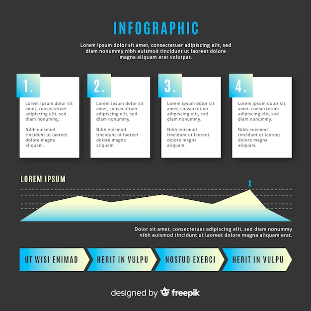 Gratis vector infographic verloop