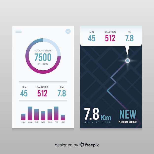 Infographic voor mobiele app