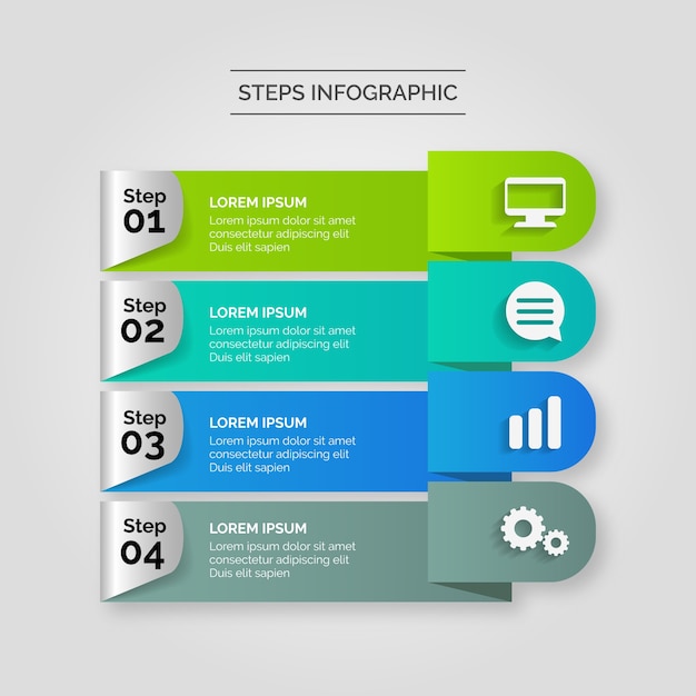 Infographic zakelijke stappen