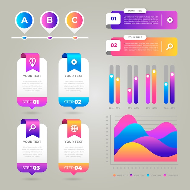 Gratis vector infographic zakelijke verloop