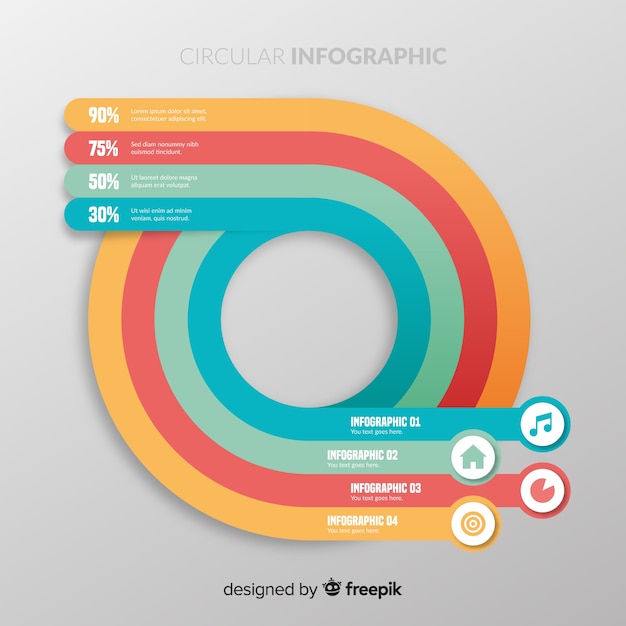 Gratis vector infographic